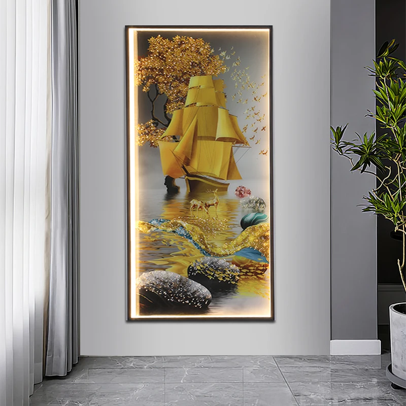 TYLA Lampade da parete Figura di barca Applique moderne a LED Rettangolo Murale Luce Casa creativa per corridoio