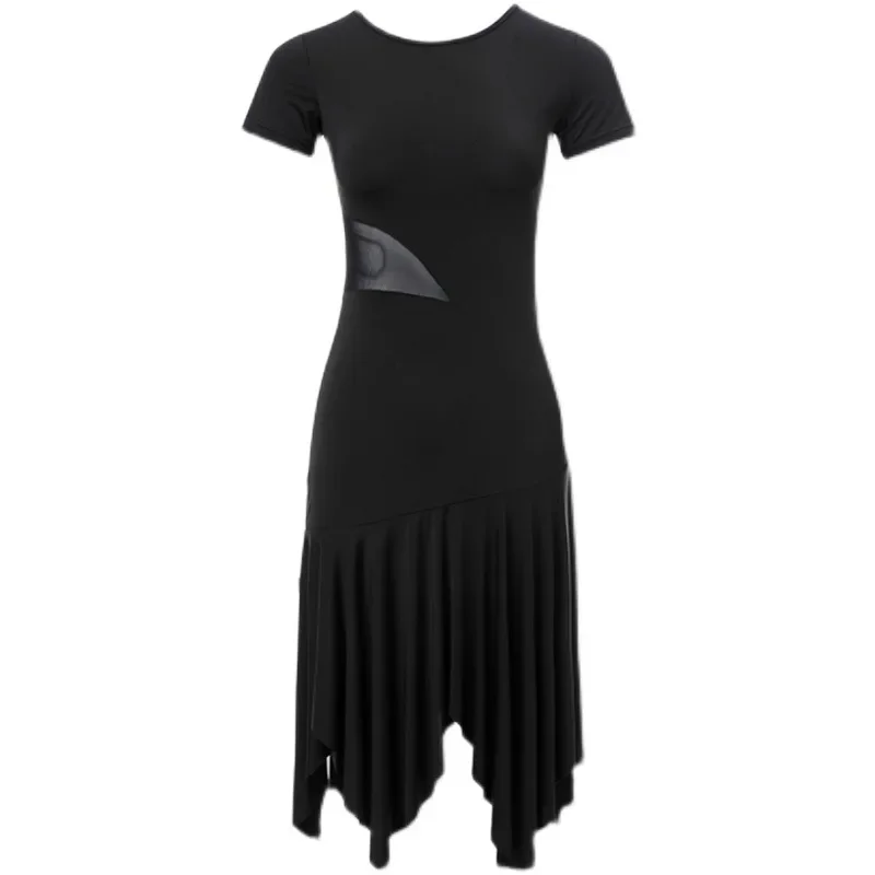 Latin Dans Pak Vrouwen Feestjurk Mode Mesh Zomer Latin Kostuum Volwassen Salsa Rumba Training Praktijk Pak Kleding Danskleding