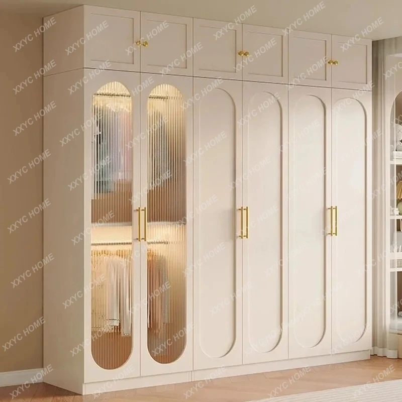 X-S  sales Display Storage Closet Bedroom Portable Cabinet Simple Shelves Door Closet Space Saving Ropero Lounge Suite