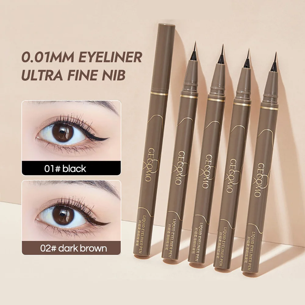 0.01mm Super Slim Quick Dry Liquid Eyeliner Waterproof Long Lasting Color No Smudging GECOMO Eyeliner Pencil