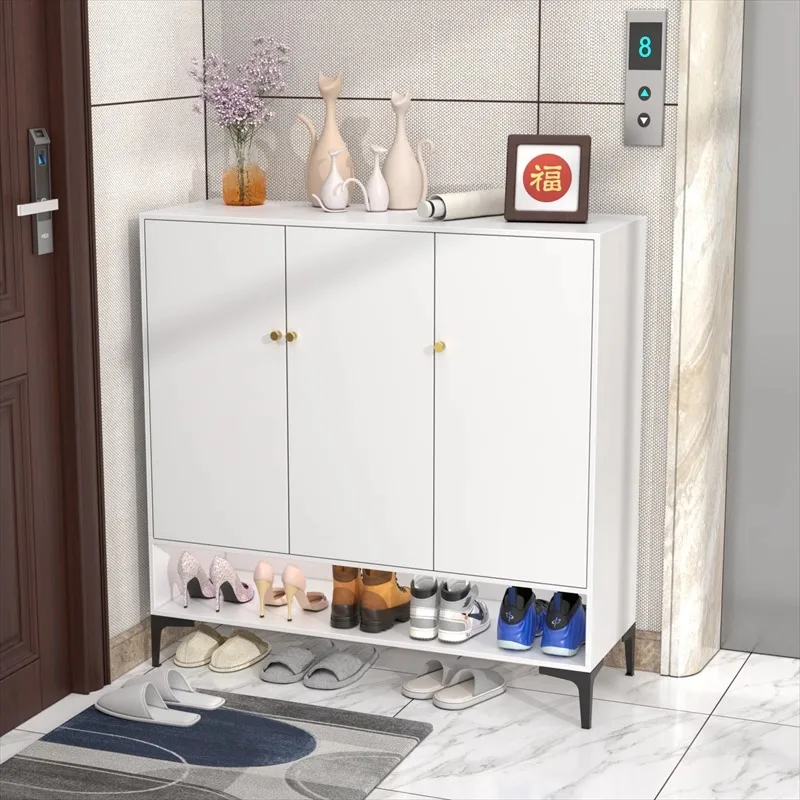 

Minimalist Design Shoe Cabinet White Modern Aesthetic Unique Chinese Style Lounge Shoe Shelf Wooden Gabinete Unique Furniture