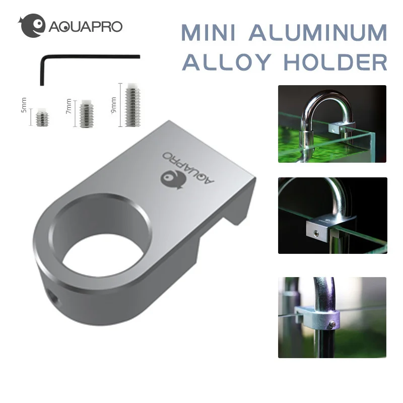 Mini Aluminum Alloy Holder Aquarium Fixing Bracket Aquatic Fish Plant Tank Feeding Clamps Water Filters Pipe Accessory Filtro