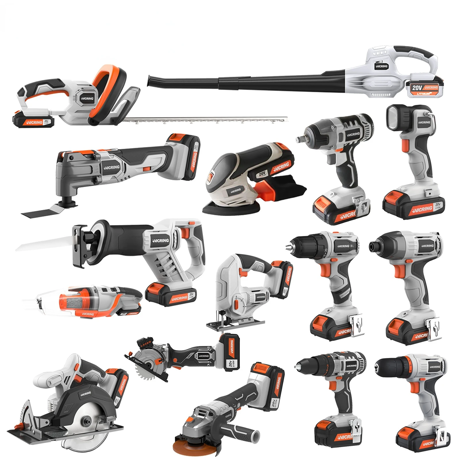 Good Quality 20V Lithium-ion Cordless 16-piece Combo Kit / Power Tool / Cordless Drill Ekiiv Cordless Combo Kit