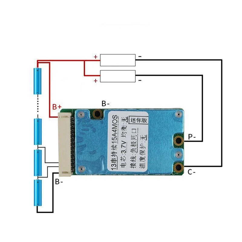 BMS 13S 48V Li-Ion Lithium 18650 Battery Pack Balancer Charge Board Equalizer Common/Separate Port For Escooter