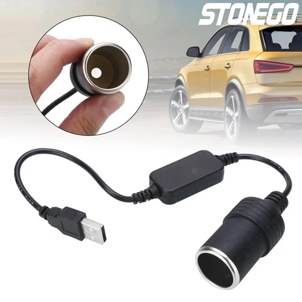 5V 2 1A USB to 12V 8W Cigarette Lighter Socket Adapter Converter for Car USB Male to Female