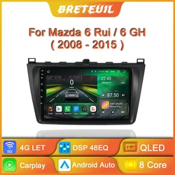 Android Car Radio For Mazda 6 Rui Wing Mazda6 GH 2008 - 2015 Multimedia Player Navigation GPS Carplay Touch Screen Auto Stereo
