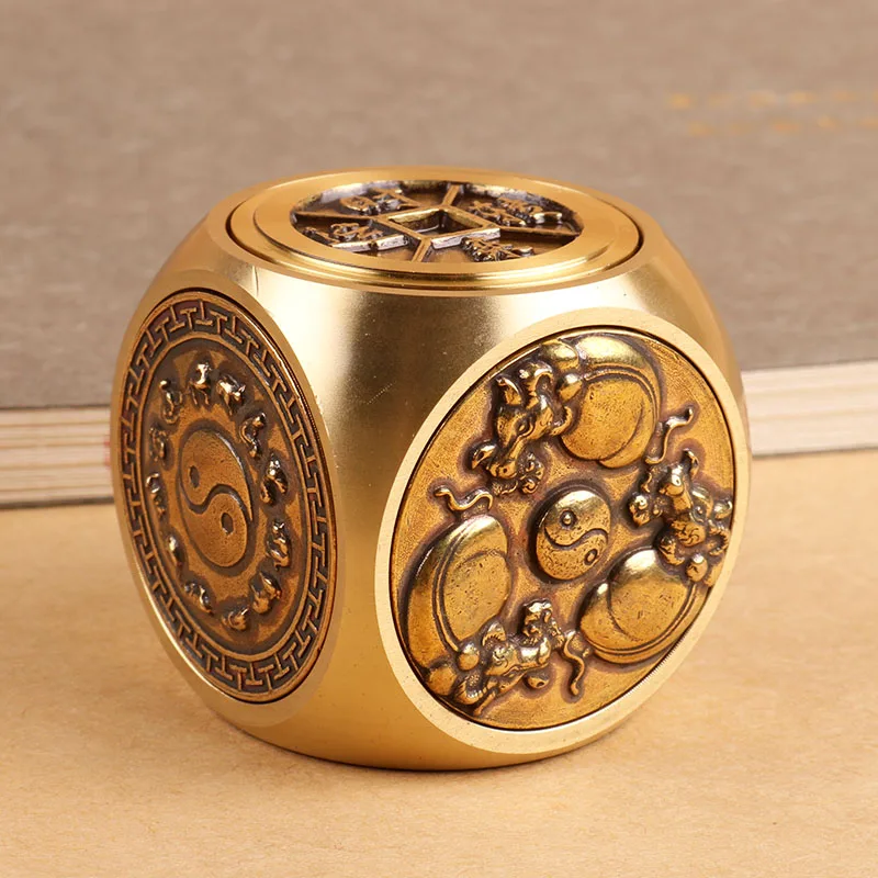 Regulating Mental stress high grade GOOD LUCK mascot Success BRASS Rotating hand pieces Talisman bring Fortune money Good luck