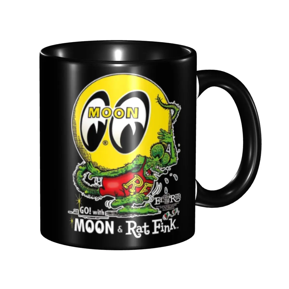 

Funny Rat Fink Animation Anime Cartoon Coffee Mugs DIY Customized Ceramic Mug Cup Creative Gift