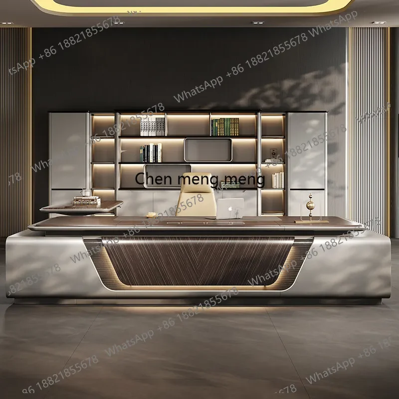 a55 Light luxury high-end office furniture, chairperson of the board, office desk and chair combination