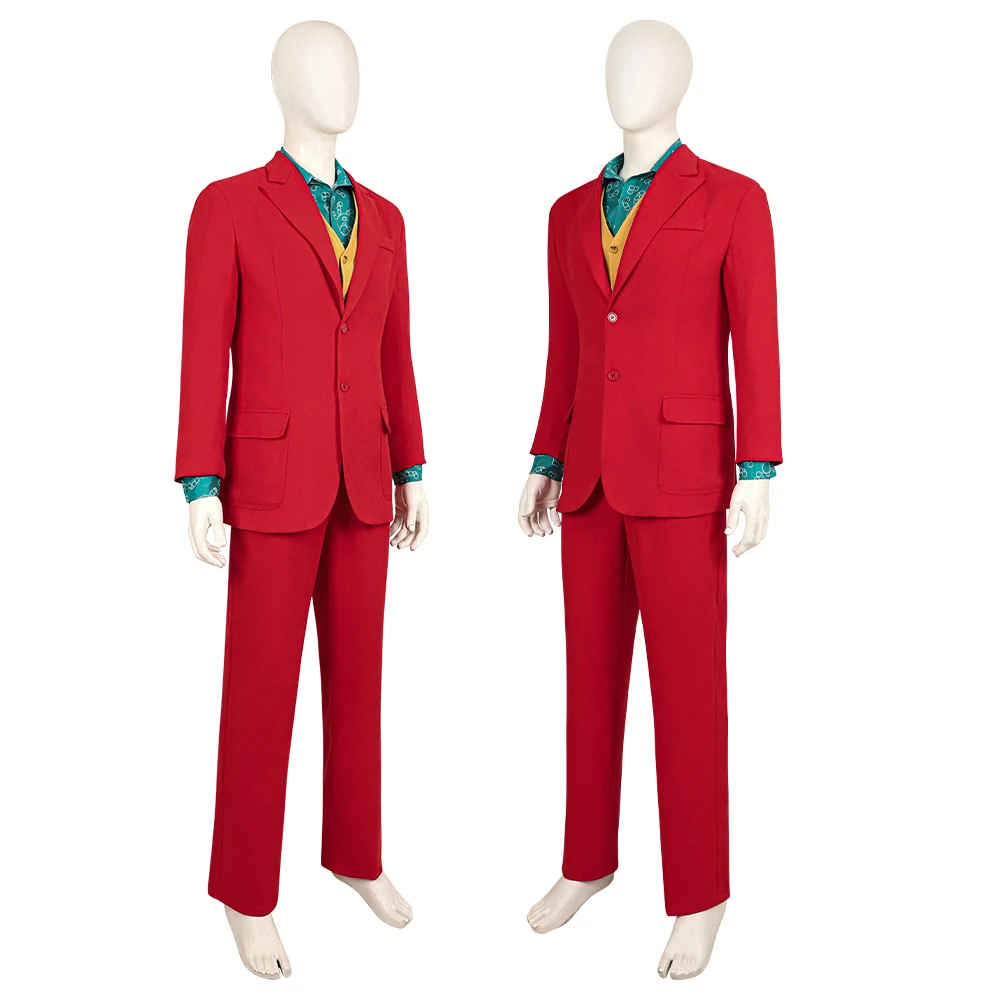 Clown Movie Role-Playing Costume Red Clown Halloween Carnival Cosplay Costume Men's Red Suit