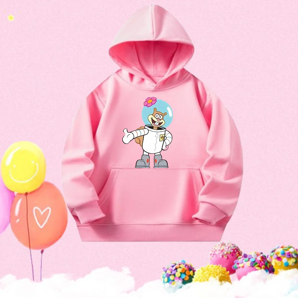

Boys Girls New Spring And Autumn Sports Hooded Sweatshirts Style Plus Velvet Fashion Print Frozen Pattern Trendy Sweatshirts