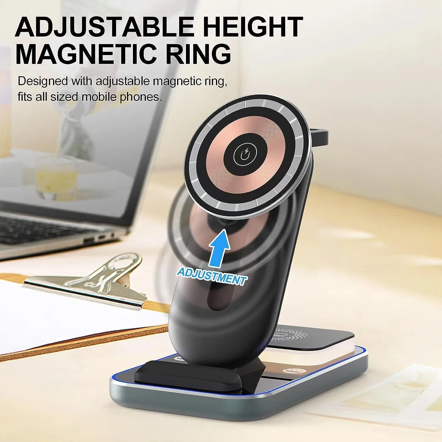 3 in 1 Wireless Charging Station for iPhone 14 13 12 11 X 8 15W Fast Charger Stand for iWatch Ultra 8 7 6 5 4 3 AirPods Pro 3 2