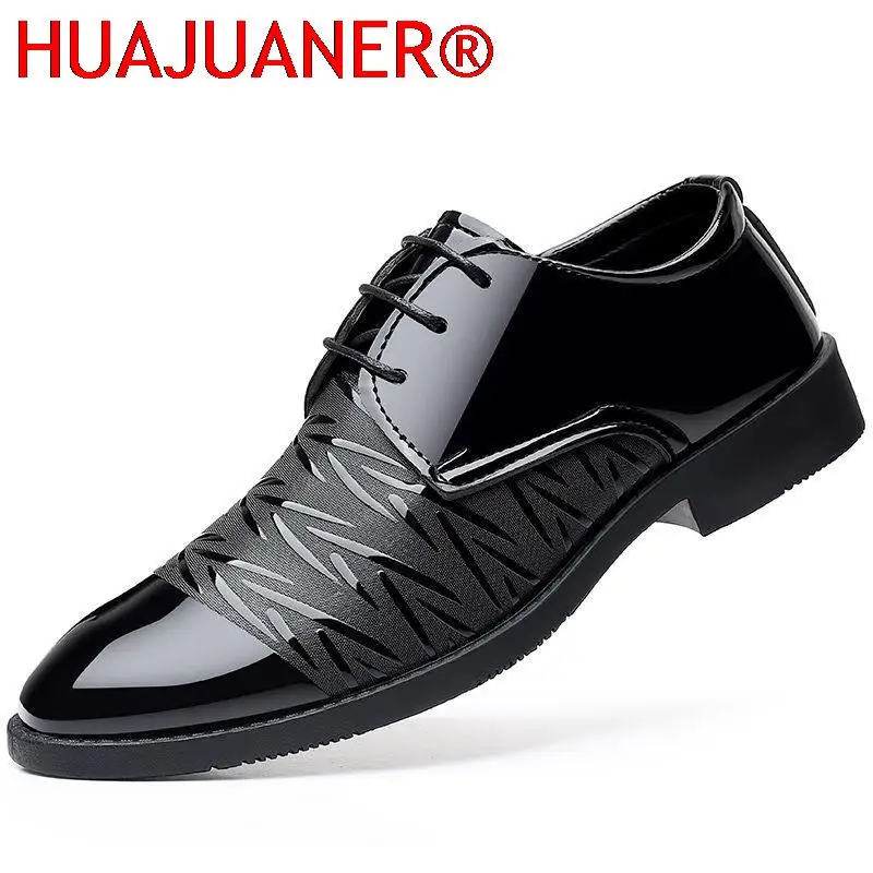 Men Leather Shoes Men Shoes Casual Breathable Dress Leather Shoes Youth Business England Solid Color Breathable Fashion Low Top
