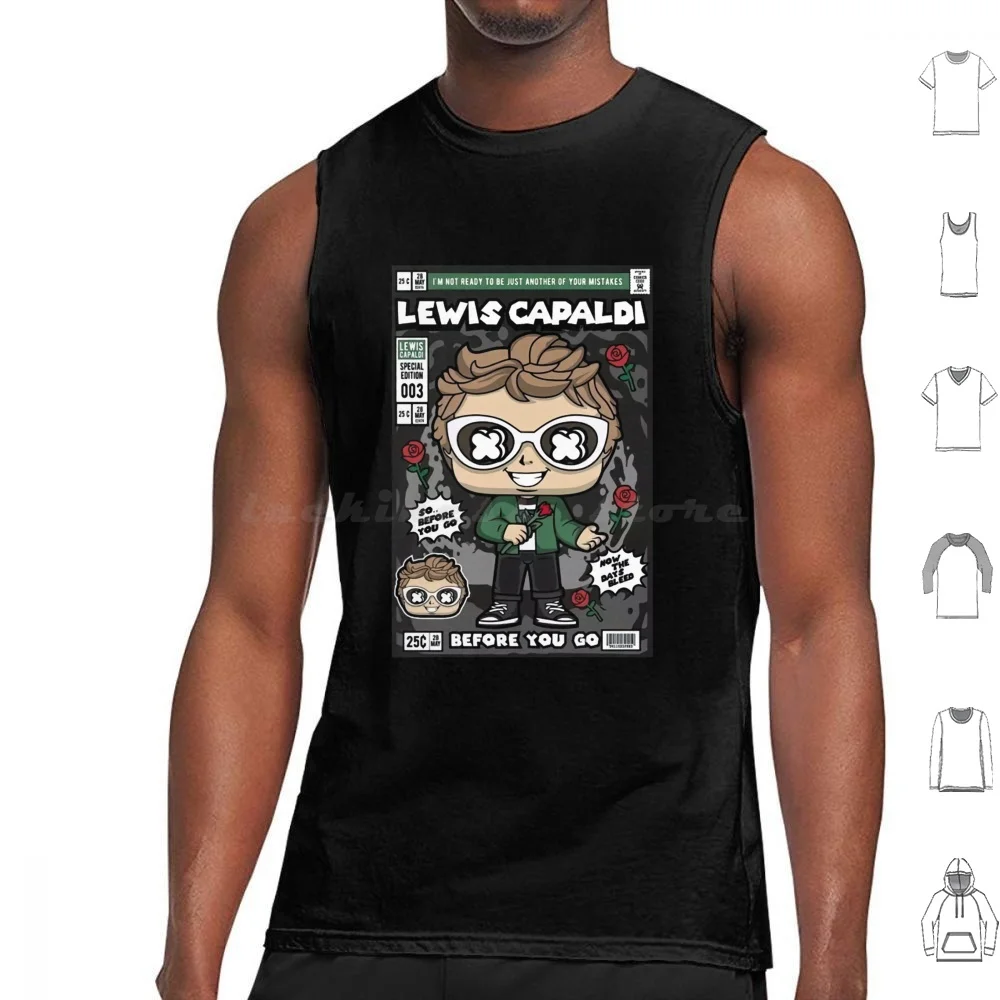 Léwís Cápáldí Rosé Tank Tops Vest Sleeveless Léwís Cápáldí Álbúm Cápáldí Chéér Fúnny Gúítár Háppy Léwís Músíc Músícíán