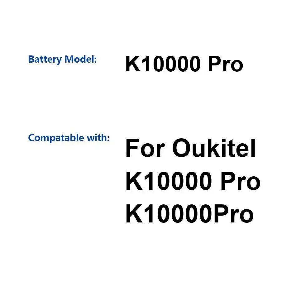 

Аккумулятор мобильного телефона высокой емкости 10000 мАч для Oukitel K10000 Pro