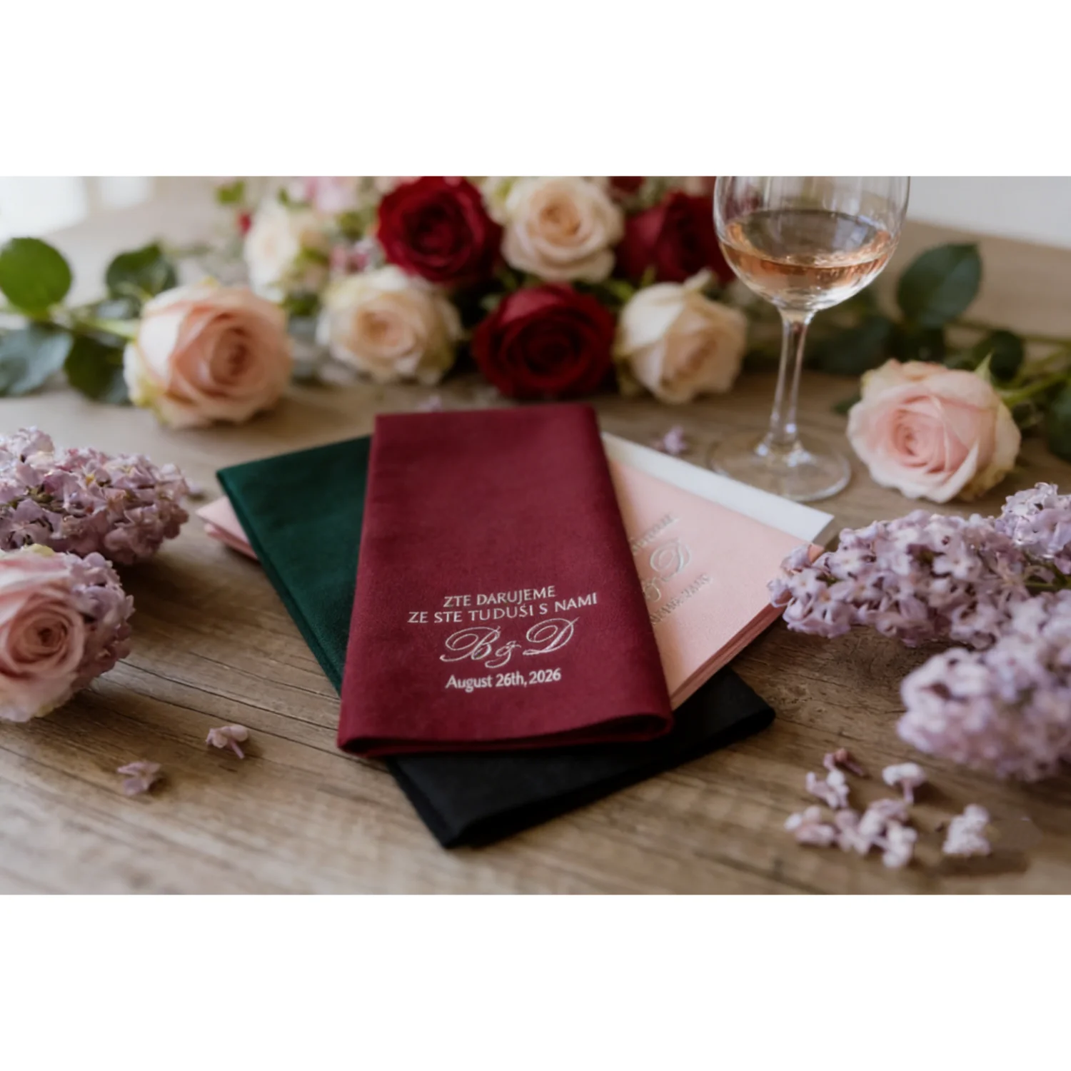 

90 шт. одноразовых салфеток под лен с золотой фольгой, персонализированные на заказ для свадебного ужина