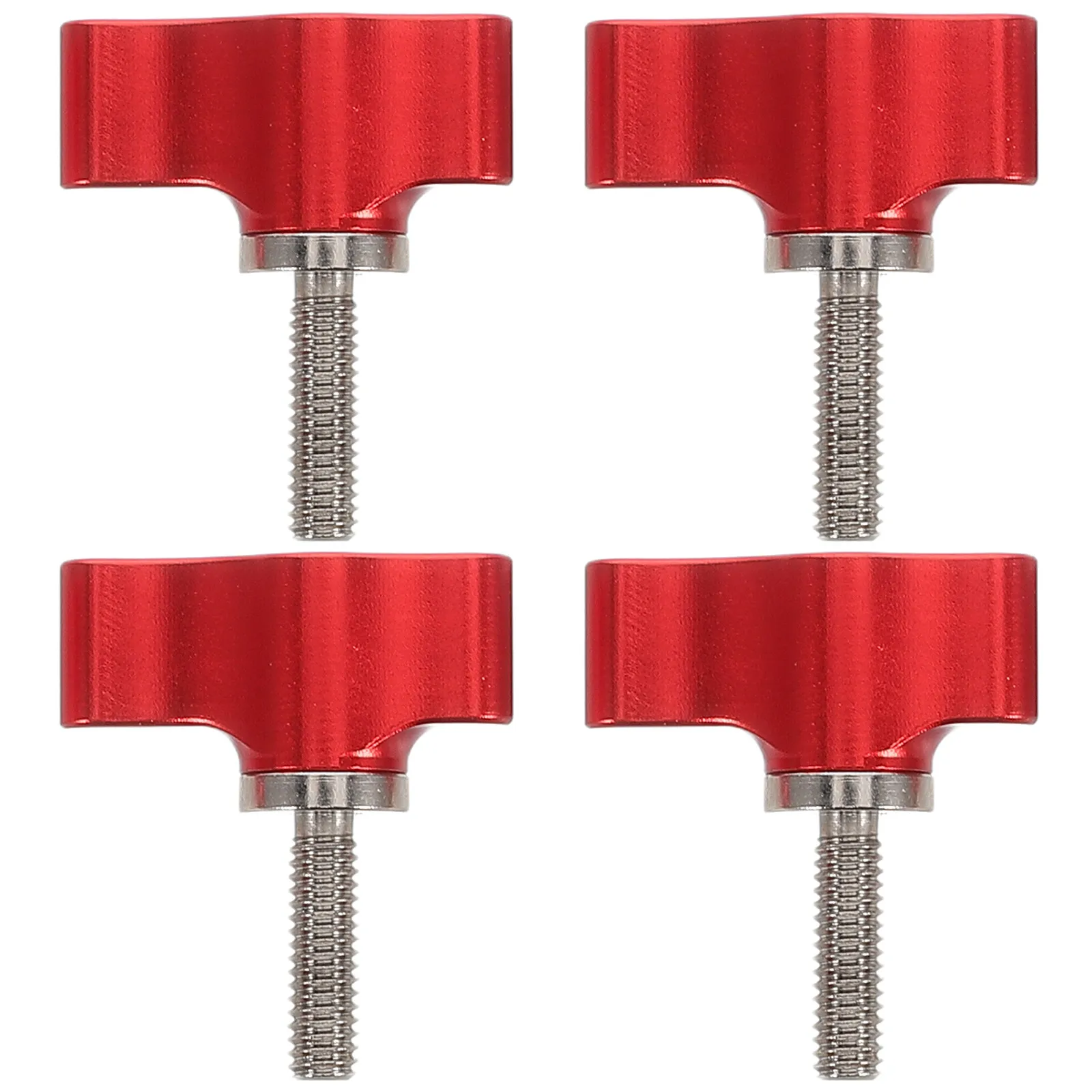 4Pcs Lightweight Aluminum Thumb Screw M4 Ergonomic Flat Handle Quick Adjust Clamping Screw for Photography Equipment