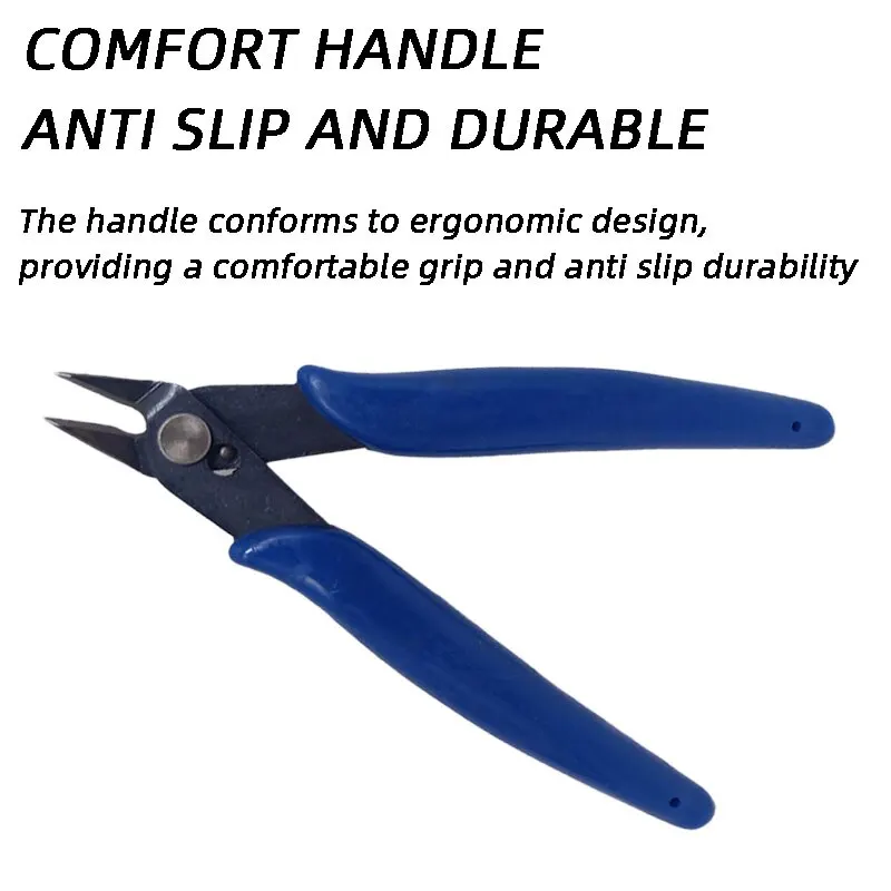 10PCS 170 Model Scissors Blue Diagonal Pliers Electronic Pliers Plastic Water Nozzle Pliers Electronic Cutting Nozzle Pliers