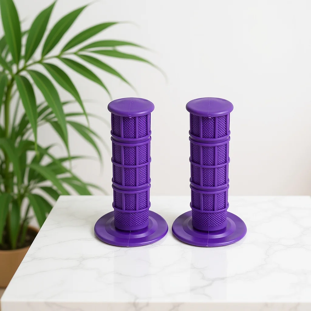 

2Pcs Motorcycle Handle Grips Ultra Soft Silicone Replacement for Atv Dirt -Wheel Beach Buggy Comfortable Control Purple