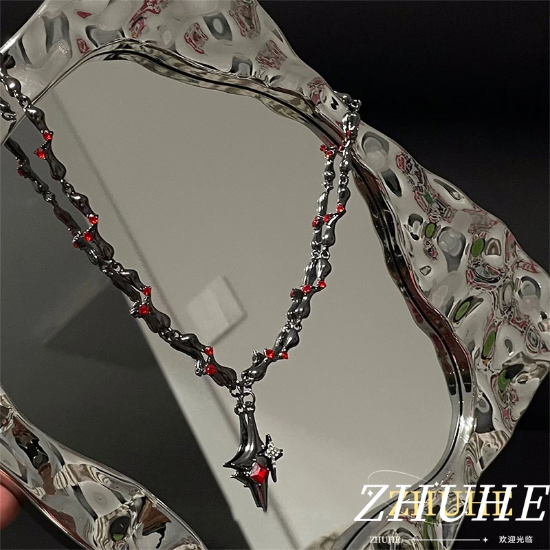 

Celebration Banquet Bone Chain Necklace, Neck Chain, Dark Copper Alloy Popular Jewelry Gift For Men And Women