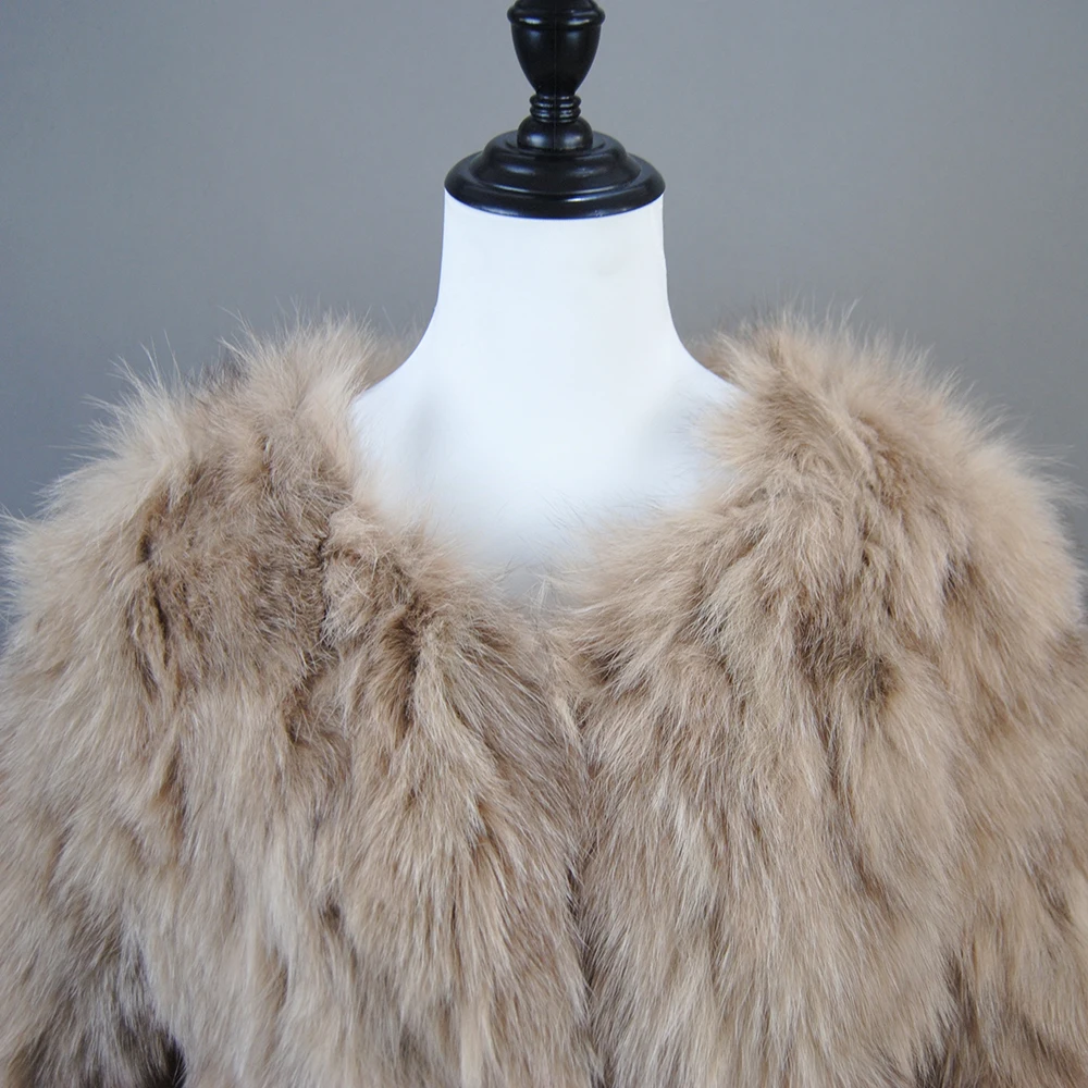 Casaco de pele real para mulheres, casaco natural Fox Fur, jaqueta LAN Fox Fur, jaqueta longa de luxo, moda inverno quente, alta qualidade, atacado, quente, 70cm, 2022