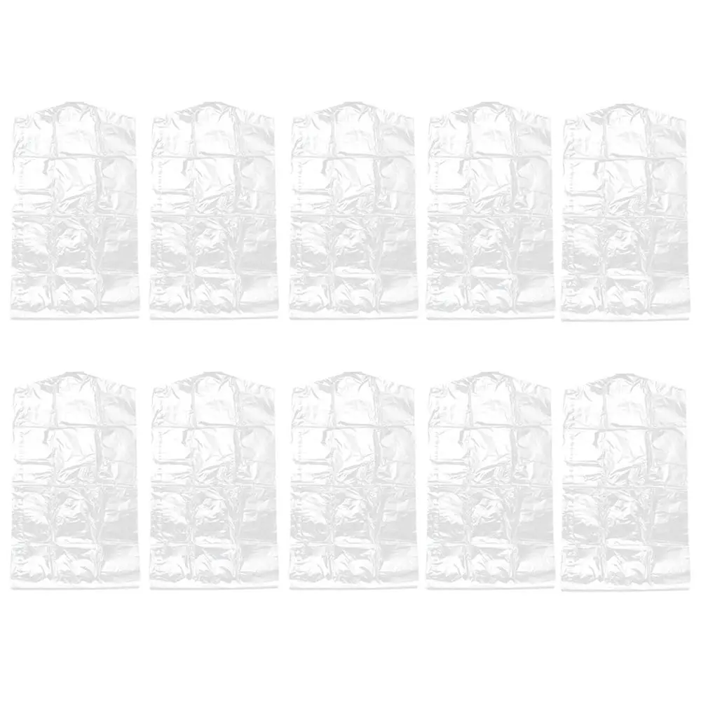 10Pcs Clothes Dust Cover Clear Plastic Disposable Garment Bags Waterproof Wardrobe Hanging Coat Dust Cover