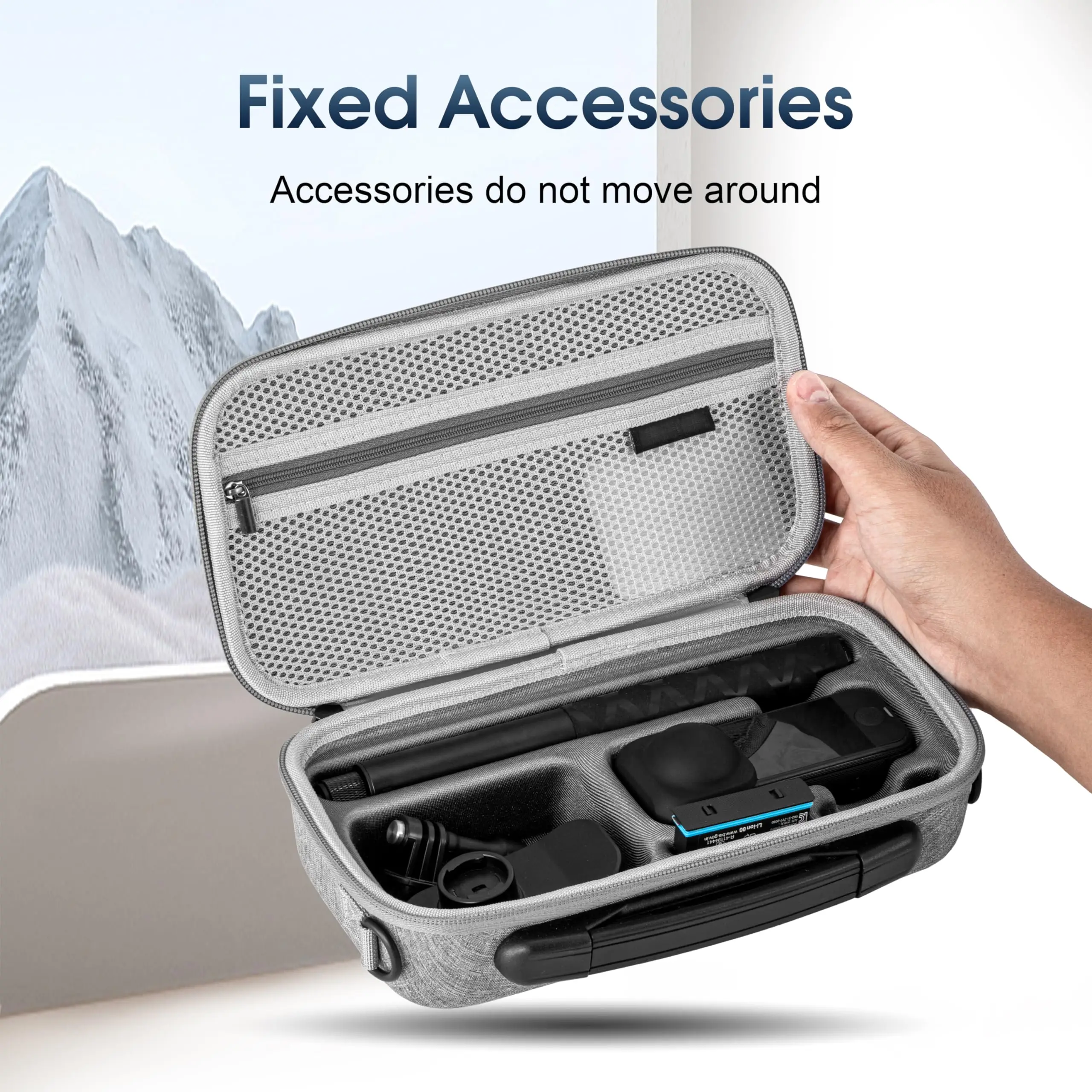 

Carry Case for insta360 x4 Air Lens Guard Carrying Storage Bag Protective Cover Hard Shell Travel Protector with Carabiner