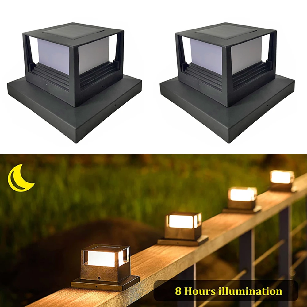 1pc/2pc/4pcs Solar Light Fence Light IP54 Outdoor Solar Post Lamp For Garden Decoration Gate Courtyard Cottage Solar Lamp