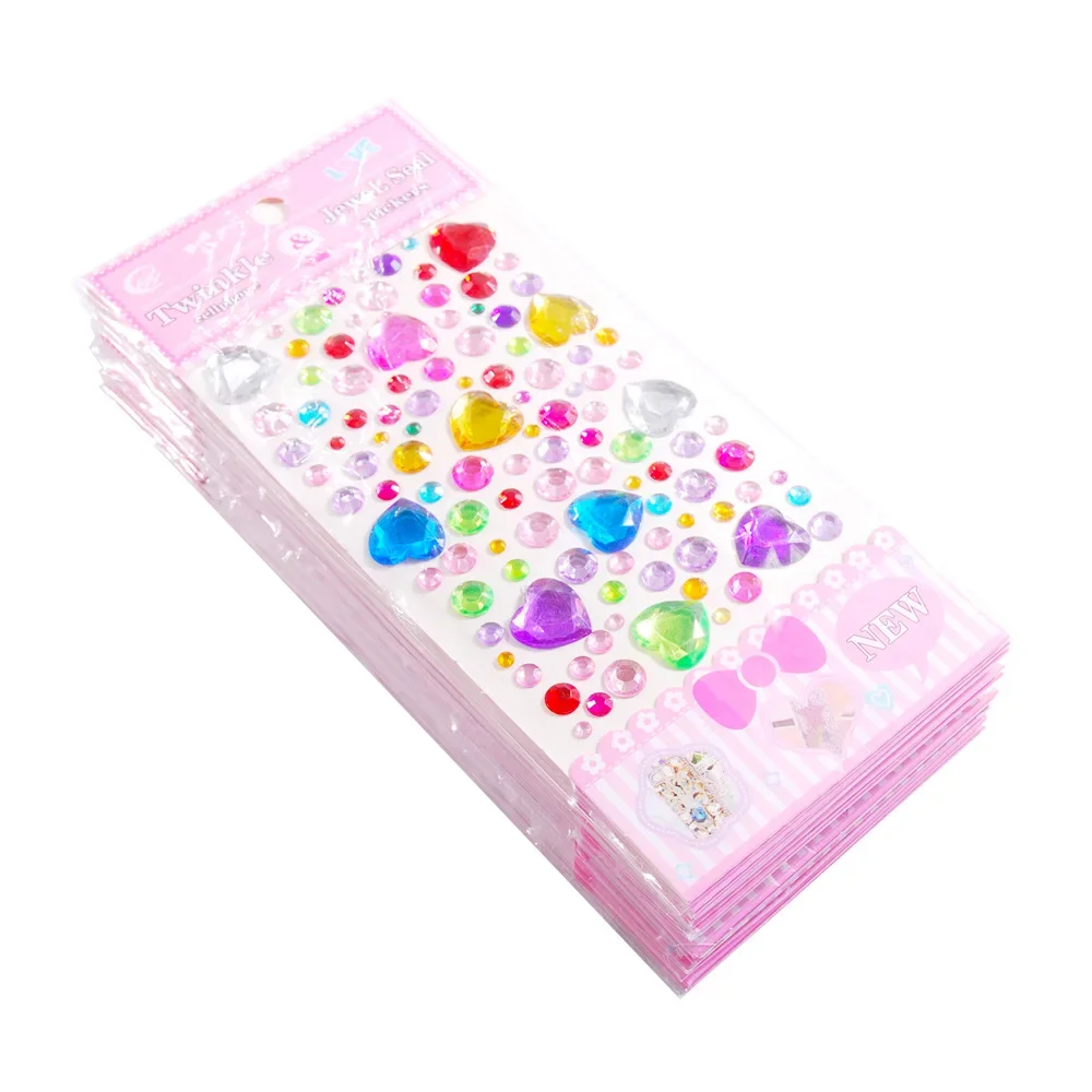 High Quality Shiny Handmade Mobile Phone Case Car Decoration Stickers DIY Children's Creative Gypsophila Diamond Stickers