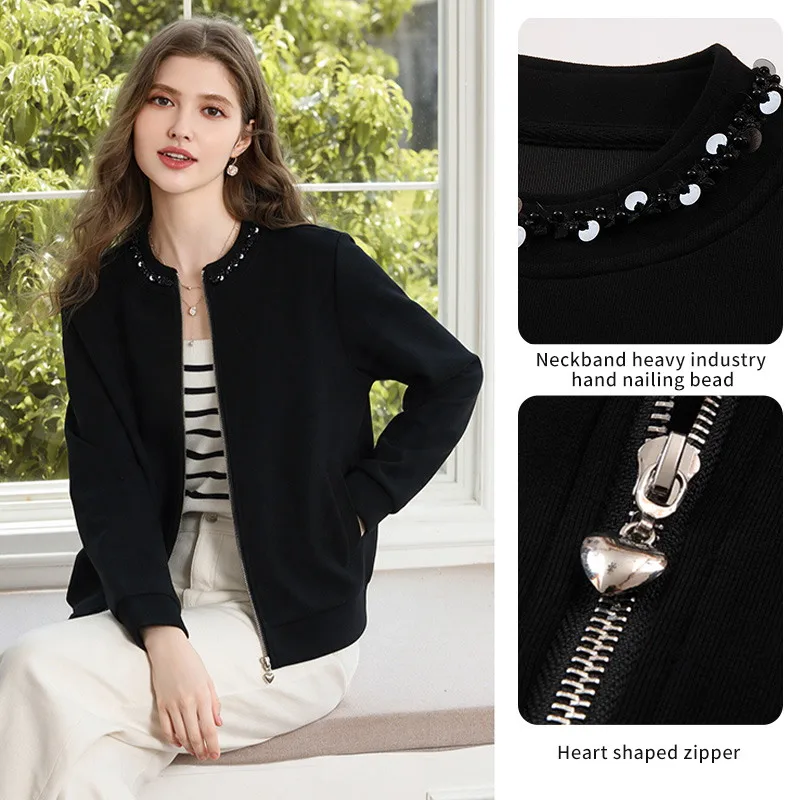 I BELIEVE YOU Women's Jacket Cotton Blend Elegant Casual Petite Cropped Jacket 2026 Autumn Office Commuter Outerwear 2263186541