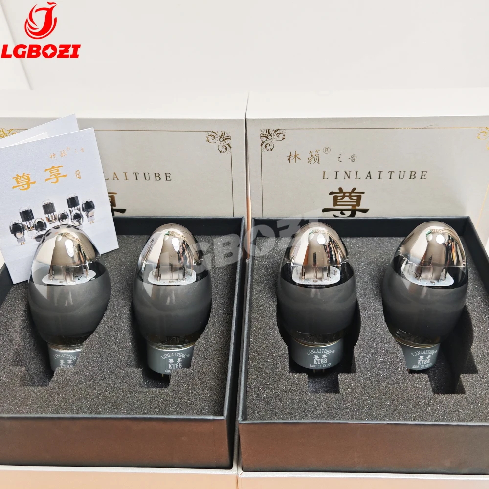 Linlai ZX KT88 Vacuum Tube - HiFi Audio Upgrade for KT88/KT120/6550/KT90, Matched Quad Set Tube Amplifier