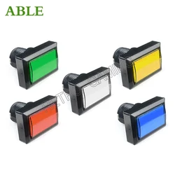 1PCS/10pcs Arcade Push Button Rectangle Straight Edge Switch Momentary For Beatmania Arcade Games DIY Kits Parts