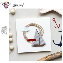 Piggy Craft metal cutting dies cut die mold Sailboat decoration Scrapbook paper craft knife mould blade punch stencils dies