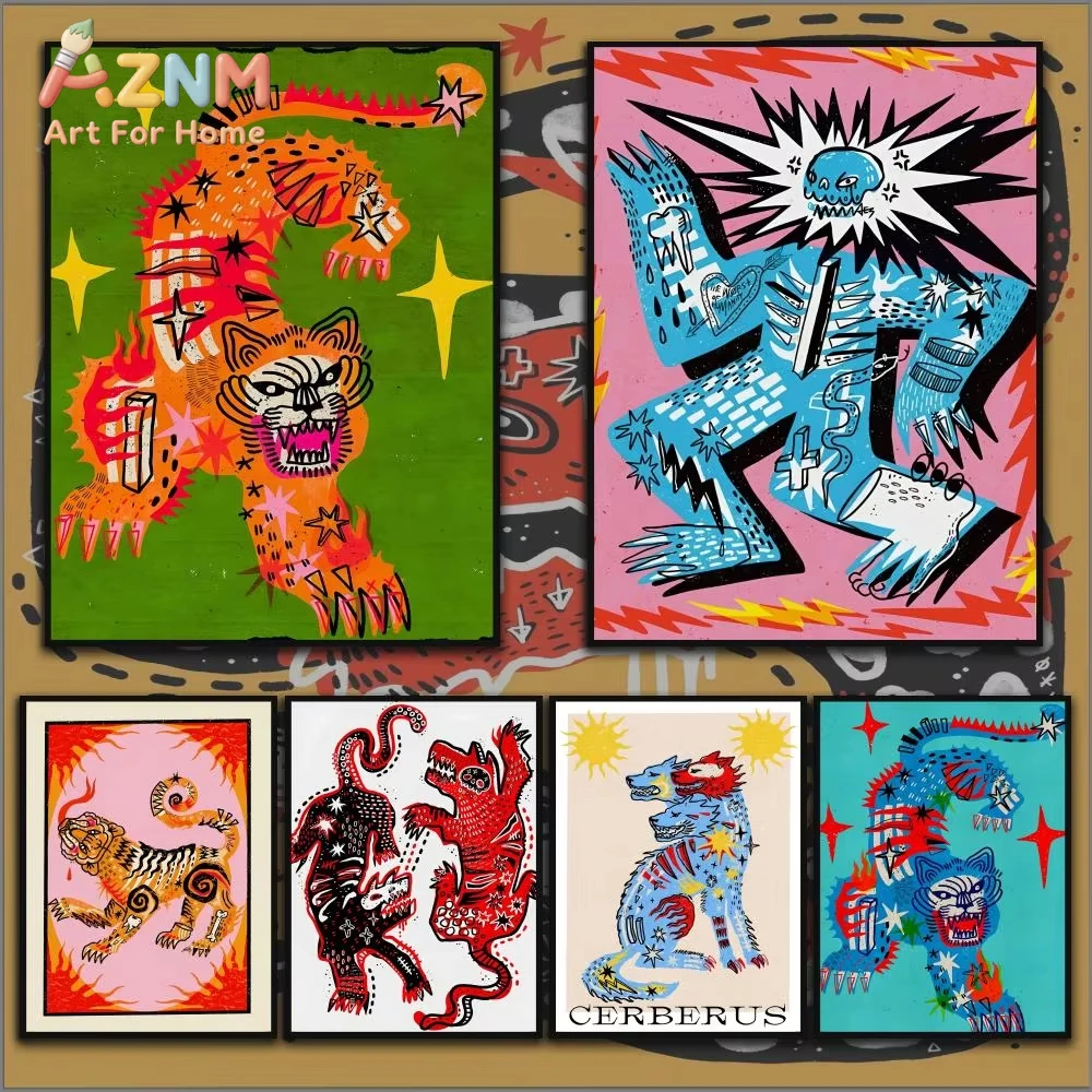 

1 шт. K-Kwonnys Современный абстрактный постер с эффектом масляной живописи для дома, гостиной, спальни, бара, прихожей, настенный декор, эстетичный принт