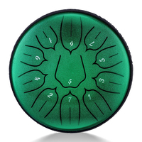 Hluru Steel Tongue Drum 11 Notes 6 Inch Tank Drum D5 Glucophone Handpan Meditation Yoga Gift for Kids
