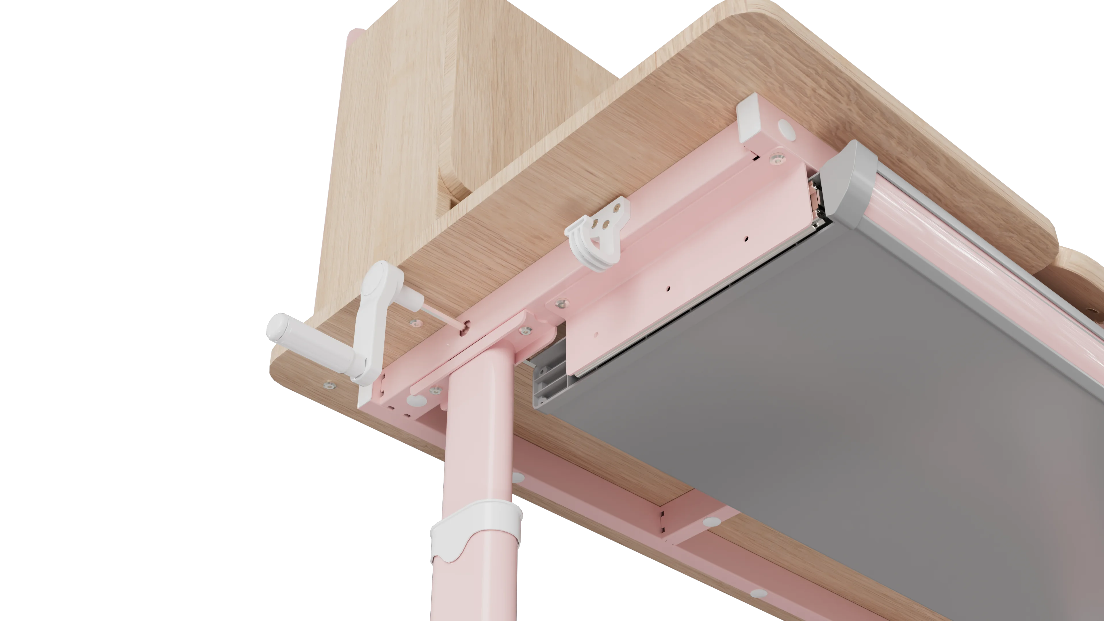 Mesa de estudo infantil rosa personalizada Mesa de estudo manual com altura ajustável para crianças