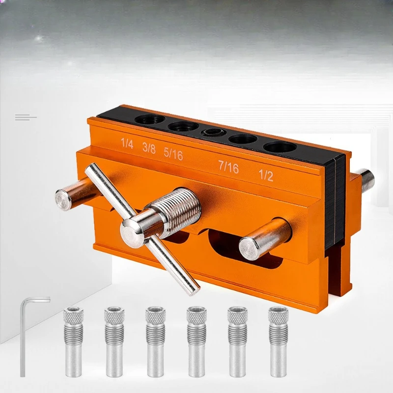 

Straight Hole Punching Drilling Positioner Pinning Nail Hole Furniture Woodworking Decoration DIY Fixture Drill Cover Log