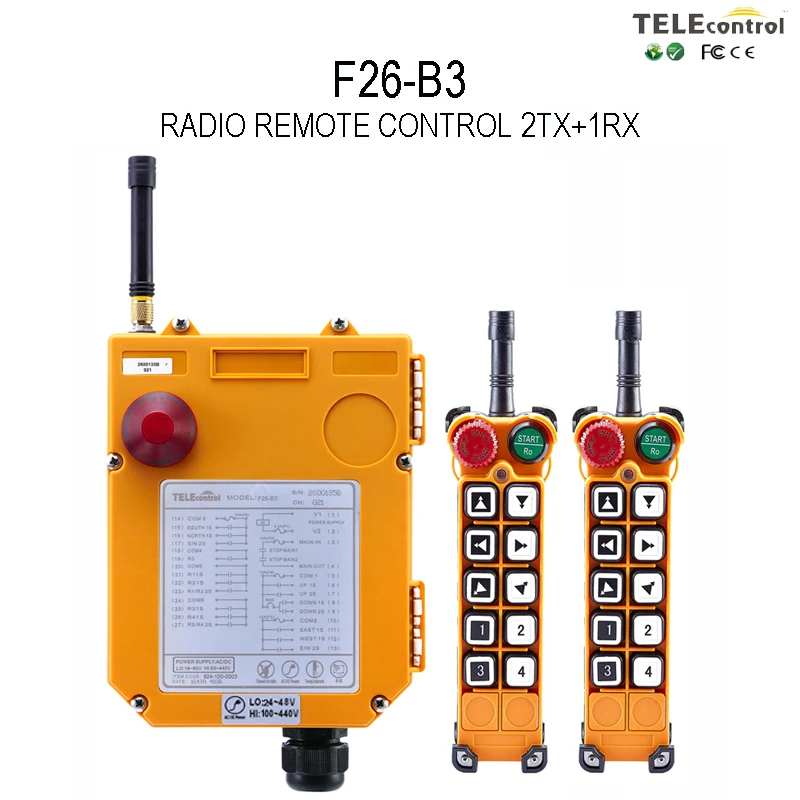 F26-B3 Industrial Radio Remote Control EOT Overhead Crane Telecontrol Equipment by China's Leading Manufacturer