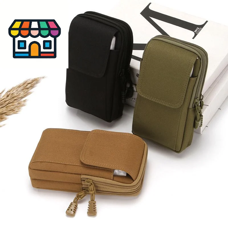 Men's Waist Bag Nylon Portable Durable Coin Purse Fashionable And Versatile Casual Mobile Phone Bag Small Bag Outdoor Small Bag