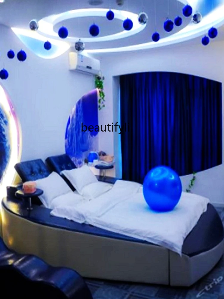 

ssE1001 Hotel Couple Electric Bed Water Bed Multi-Functional Theme Apartment Bed Shadow Coffee Bar
