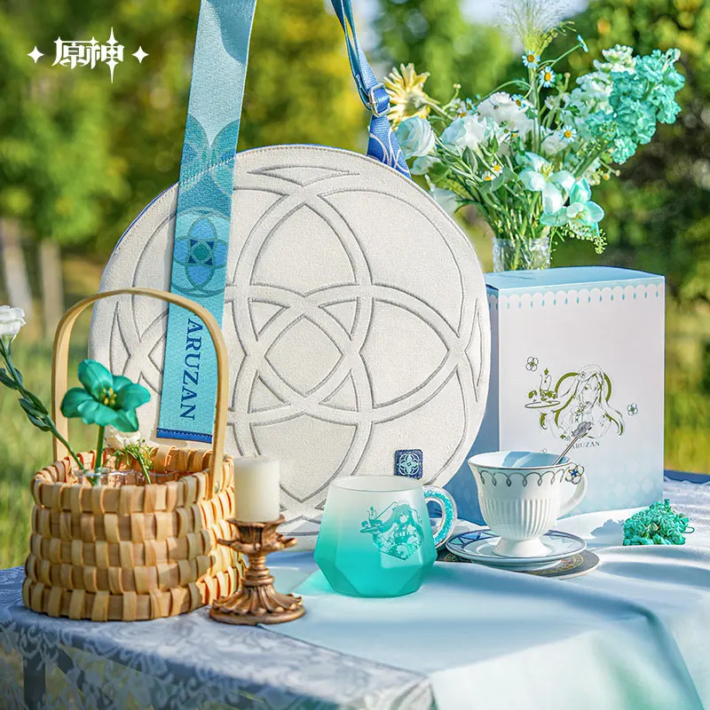 

【Genshin Impact】Offline Store Theme Series Peripherals Faruzan Blue Glass Canvas Tote Bag Anime Cosplay Gift