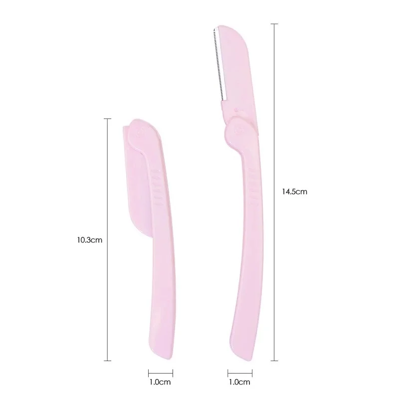 3/5pcs Folding Eyebrow Trimmer Portable Eye Brow Epliation Facial Hair Remover Armpit Shaver Stainless Steel Blades Makeup Tools