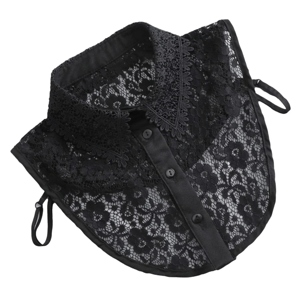 أزياء تنفس وهمية طوق خمر الدانتيل لون نقي كاذبة بلوزة طوق الجبهة التعادل كل مباراة انفصال طوق الخريف #4