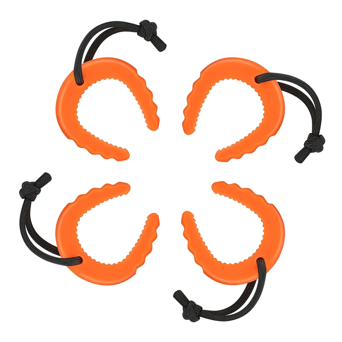 A002 Lot de 4 butées de porte de premiers secours, confiture de porte pour les forces de l'ordre, médical d'urgence, butoirs de porte cuneau orange