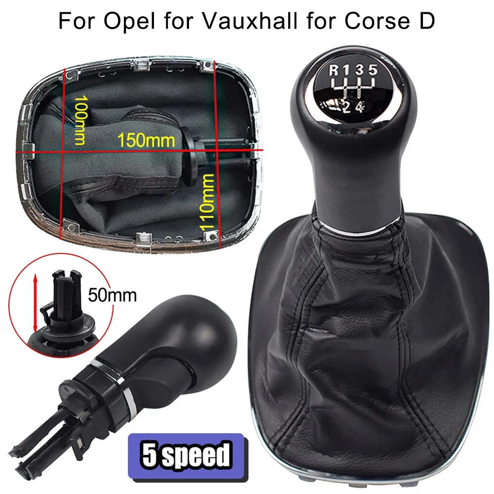 

Black Plastic Gear Shift Knob & Gaiter Boot 55496814 For Vauxhall For Adam For Corsa Car Accessories