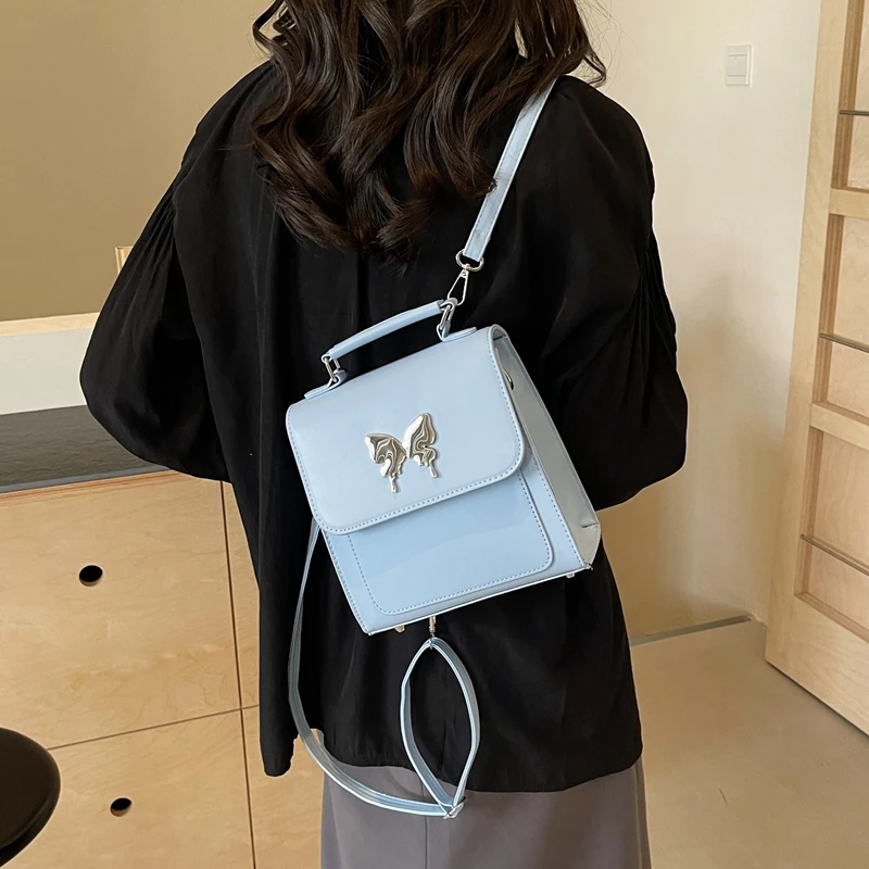 Korean Fashion Y2K Girls Backpack Student Multifunctional Shoulder Handbags Butterfly Shoulder Bags Women Satchel Backpacks