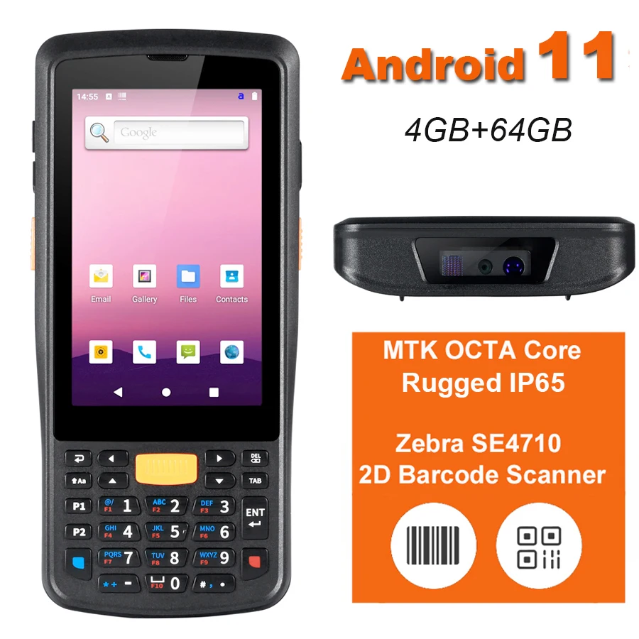 Rugged Android Handheld PDA 4G+64G 2D Zebra SE4710 Scanner NFC WiFi Google Store Warehousing Data Collector Terminal