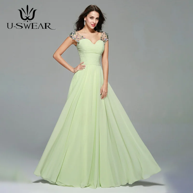 Grace Mint Green Bridesmaid Dresses Sweetheart Sleeveless Dresses for Wedding Party Chiffon Pleat Robe Demoiselle Evening Dress