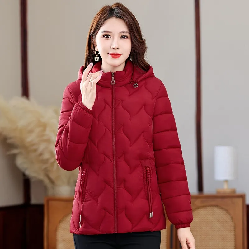 New Winter Jacket Women Parkas Hooded Long Sleeved Thicken Warm Down Cotton Jacke Parka Female Outwear Overcoat