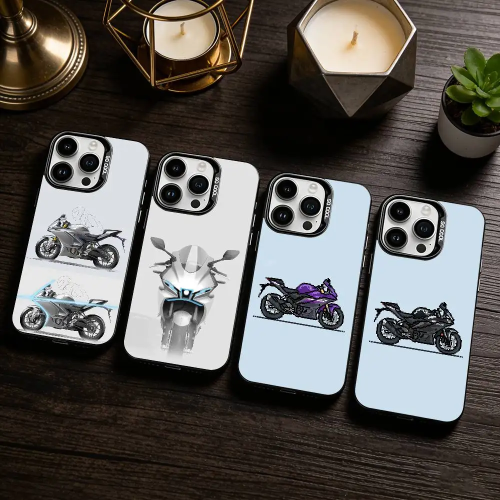 

Cool YZF-R3 Motorcycle Phone Case For iPhone 17,16,15,14,13,12,11 Plus,Pro Max,XS,Colored silver phone case
